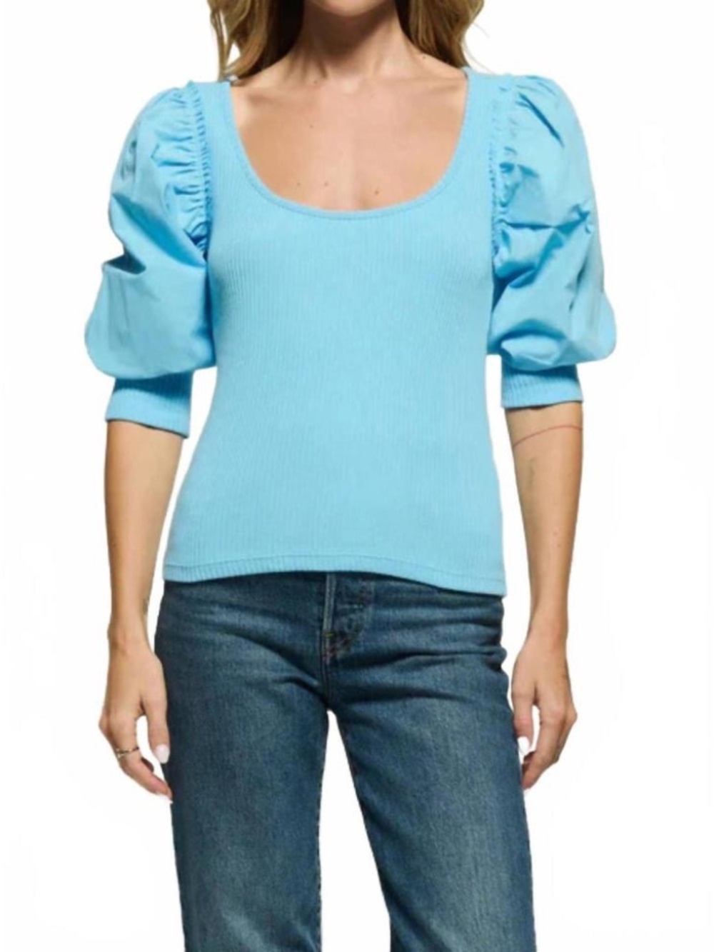 NEW NATION Los Angeles Corynn Top Blouse blue day dream Medium